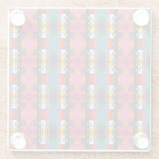 Posavasos De Vidrio Arte pop no.1 de Yeshaya Dank - unidad y armonía (Reverso)