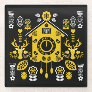 Posavasos De Vidrio Arte popular alemán Bauernmalerei