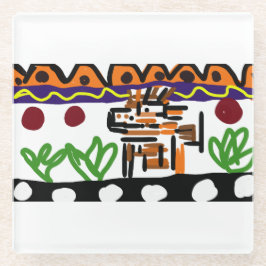 Posavasos De Vidrio Arte trasero de león