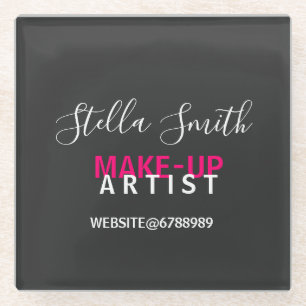 Posavasos De Vidrio Artista de maquillaje personalizado estándar