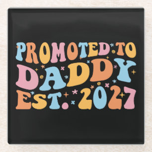 Posavasos De Vidrio Ascendido a Papá Est 2027 Anuncio de Nuevo Papá