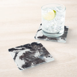 Posavasos De Vidrio Asiatische Kunst mit Lotusblätter Motiv