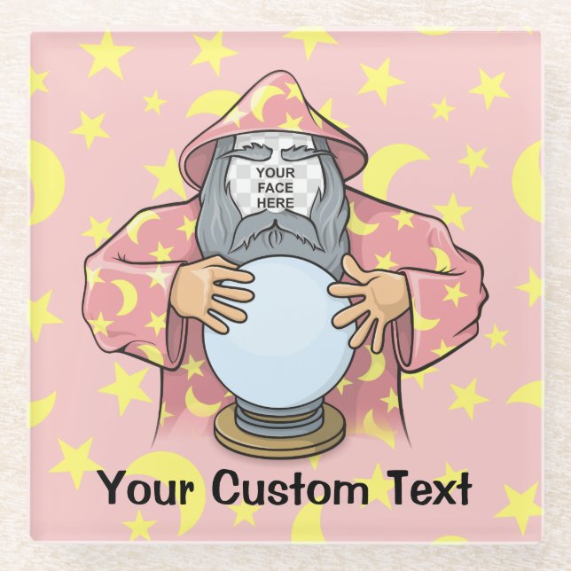 Posavasos De Vidrio Asistente con la cara (Anverso)