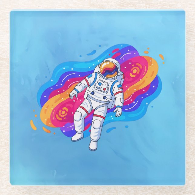 Posavasos De Vidrio Astronauta (Anverso)