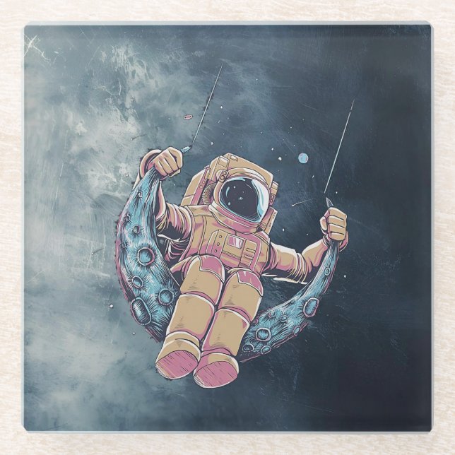 Posavasos De Vidrio Astronauta (Anverso)