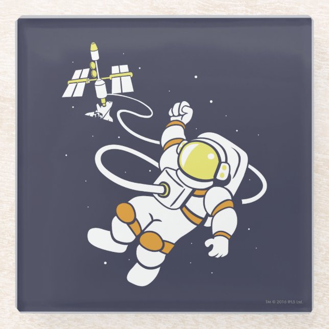 Posavasos De Vidrio Astronauta (Anverso)