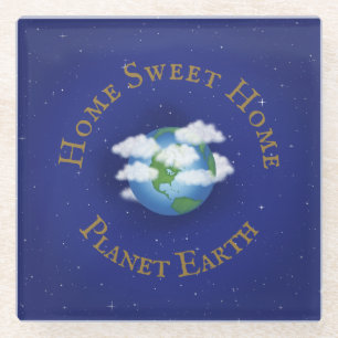 Posavasos De Vidrio Astronomía caprichosa del "Hogar dulce Planeta Tie