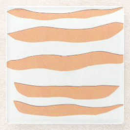 Posavasos De Vidrio Ataques de vidrio con tiras de tigre