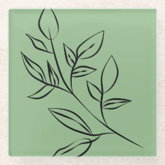 Posavasos De Vidrio Ataques de vidrio verde