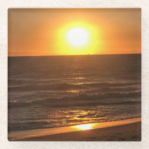 Posavasos De Vidrio Atardecer en Newport Beach, California