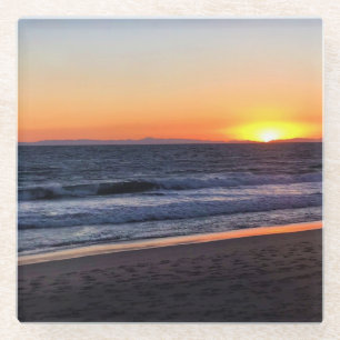 Posavasos De Vidrio Atardecer en Newport Beach, California