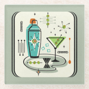Posavasos De Vidrio Atómico Martini ©estudios oxtine