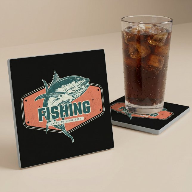 Posavasos De Vidrio Atrapa Con Los Mejores | Pesca (Subido por el creador)