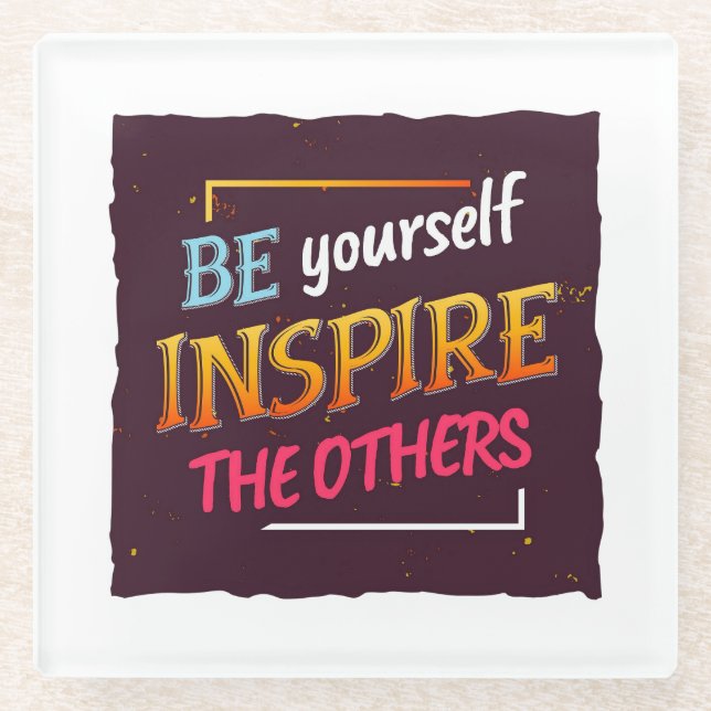 Posavasos De Vidrio Audaz diseño de presupuesto Inspirador para motiva (Anverso)