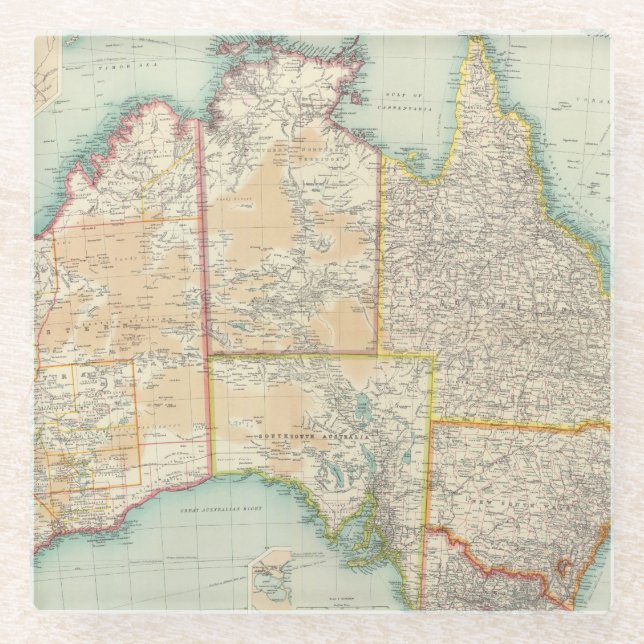 Posavasos De Vidrio Australia compuesta (Anverso)