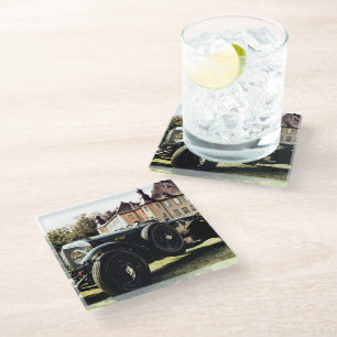 Posavasos De Vidrio Auto clásico del tiempo viejo