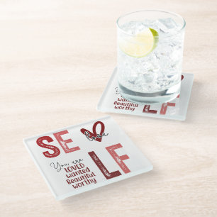 Posavasos De Vidrio Autoamor inspirador