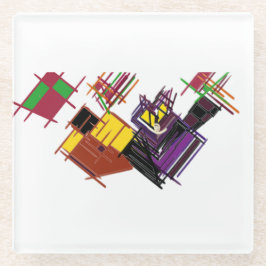 Posavasos De Vidrio Autumn Black cat