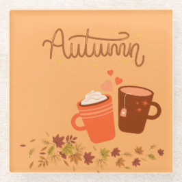Posavasos De Vidrio Autumn Glass Coaster