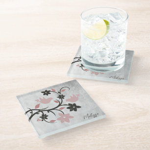 Posavasos De Vidrio Aves Amantes Amantes Amantes Amantes Personalizado