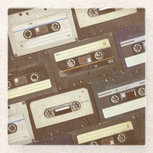 Posavasos De Vidrio Aves tropicales: Vintage de Toucans & Parrots