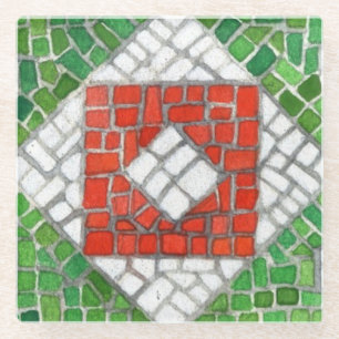 Posavasos De Vidrio AYUDA MOSAIC Bebida De Vidrio