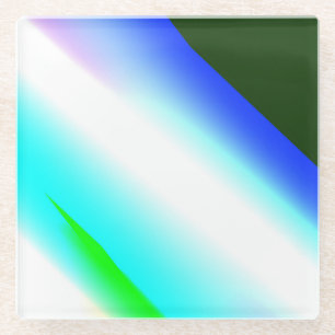 Posavasos De Vidrio Azul arcoiris de textura abstracta patrón arte t