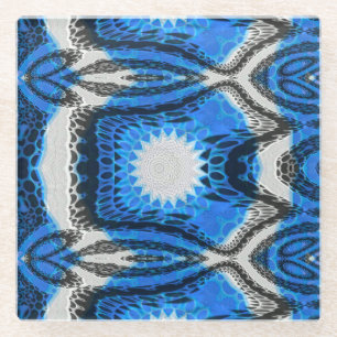 Posavasos De Vidrio Azul atómico