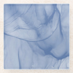 Posavasos De Vidrio Azul estratificado