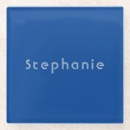 Posavasos De Vidrio Azul moderno Minimalista retro vintage