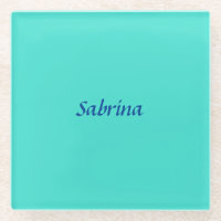 Azul turquesa Profesional Moderno Nombre elegante