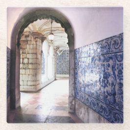 Posavasos De Vidrio Azulejos y Arches Lisboa Portugal