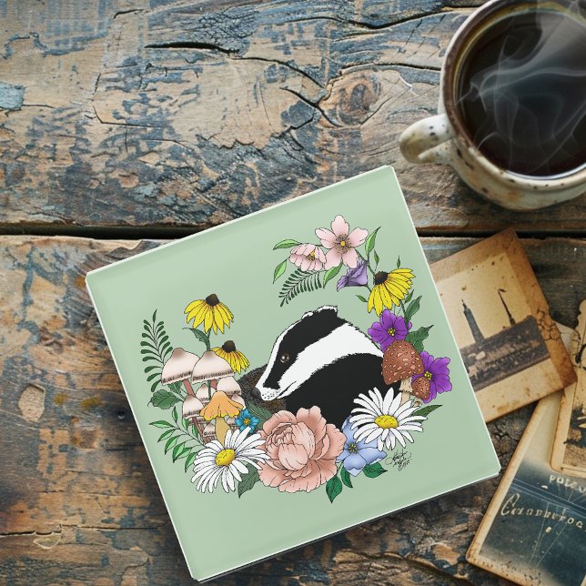 Posavasos De Vidrio Badger (Subido por el creador)