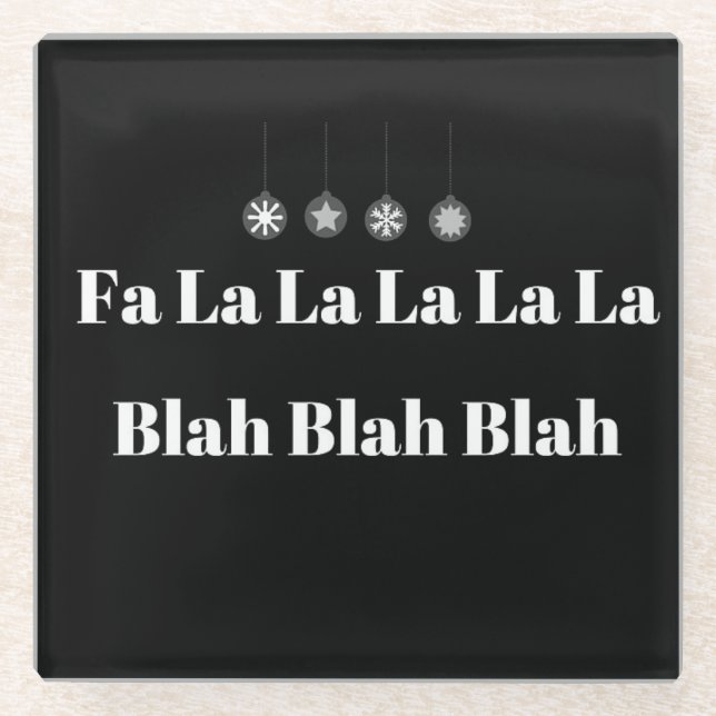POSAVASOS DE VIDRIO **BAH HUMBUG** COSTERA (Anverso)
