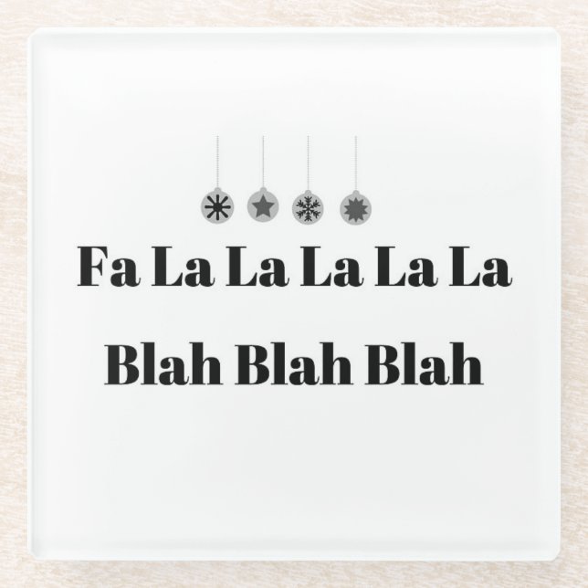 POSAVASOS DE VIDRIO **BAH HUMBUG** COSTERA (Anverso)