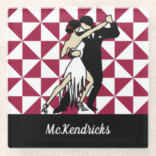 Posavasos De Vidrio Bailarinas de tango