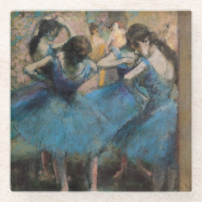 Posavasos De Vidrio Bailarines de Edgar Degas el | en el azul, 1890 (Anverso)