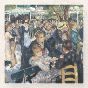Posavasos De Vidrio Baile de Renoir en Moulin de la Galette Vintage