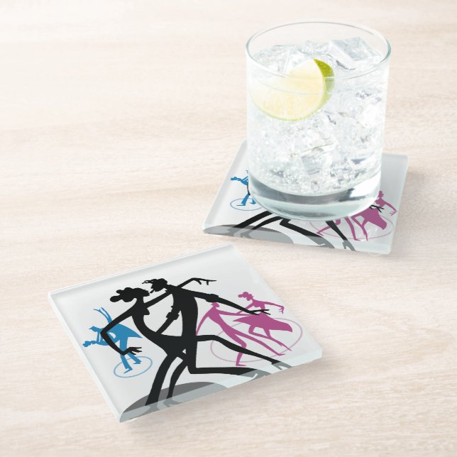 Posavasos De Vidrio Baile Swing (Angular)