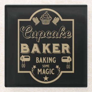 Posavasos De Vidrio Baker maestro de pasteles