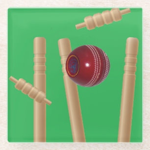 Posavasos De Vidrio Balas Y Trozos De Cricket,