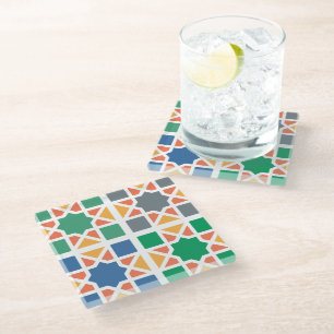 Posavasos De Vidrio Baldosas Andaluzas 4