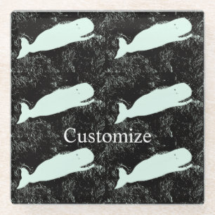 Posavasos De Vidrio Ballenas blancas Thunder_Cove