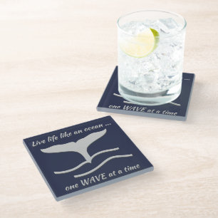 Posavasos De Vidrio Ballenas con gráficos