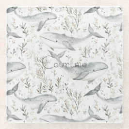 Posavasos De Vidrio Ballenas gris oceánicas