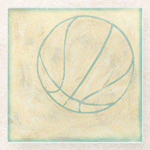 Posavasos De Vidrio Baloncesto azul por Chariklia Zarris