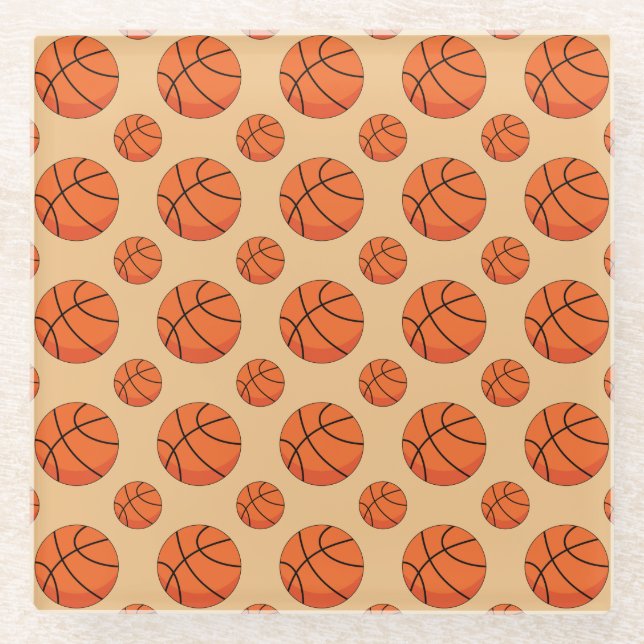 Posavasos De Vidrio Baloncesto personalizado (Anverso)