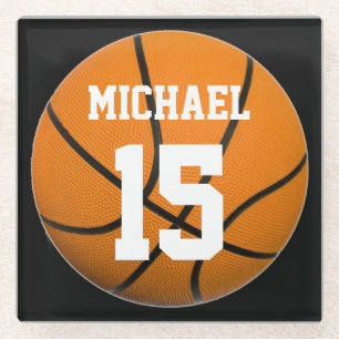 Posavasos De Vidrio Baloncesto Su Nombre