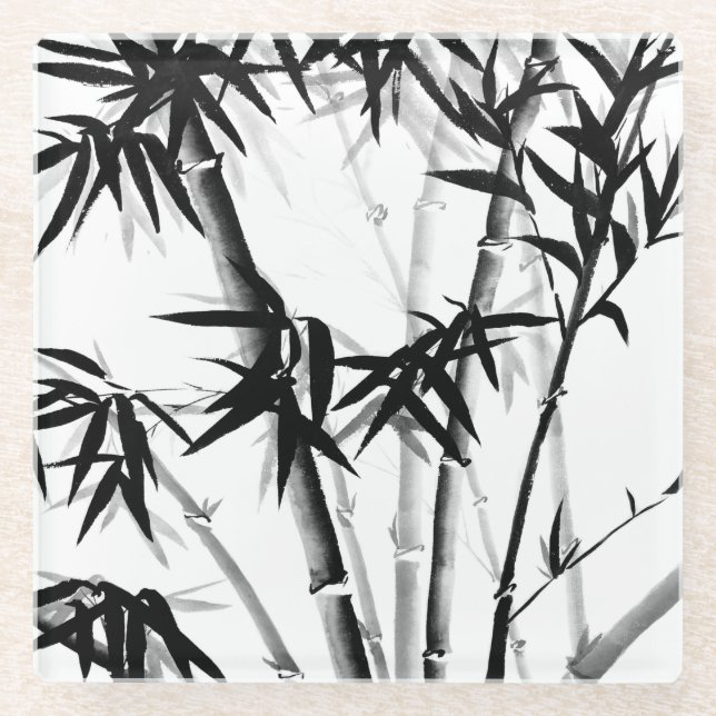 Posavasos De Vidrio Bambú (Anverso)