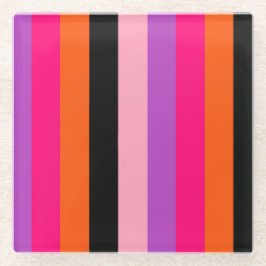 Posavasos De Vidrio Bandas de Halloween contemporáneas